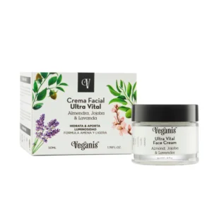 CREMA FACIAL ULTRA VITAL ALMENDRA JOJOBA Y LAVANDA VEGANIS X50 ML