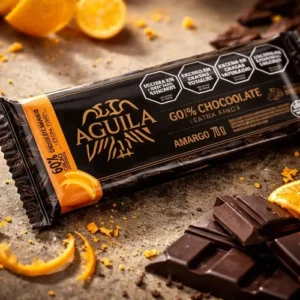 CHOCOLATE AGUILA 60% CON NARANJA 70 GR