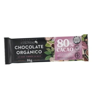 BARRITA DE CHOCOLATE ORGNICO 80 % COLONIAL