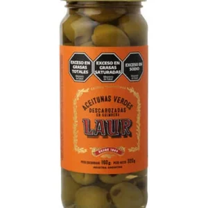 ACEITUNAS VERDES DESCAROZADAS LAUR X 160 GR