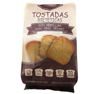 TOSTADAS DIETETICAS CON SEMILLAS DIETETICA INTEGRAL X 210 GR