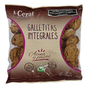GALLETITAS INTEGRALES CERAL AVENA Y PASAS