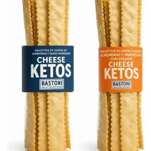 GALLETITAS KETO BASTONI ALMENDRAS Y QUESO PARMESANO